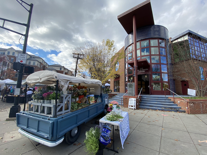 Outside the Arts Council of Princeton building during the Sauce for the Goose Market